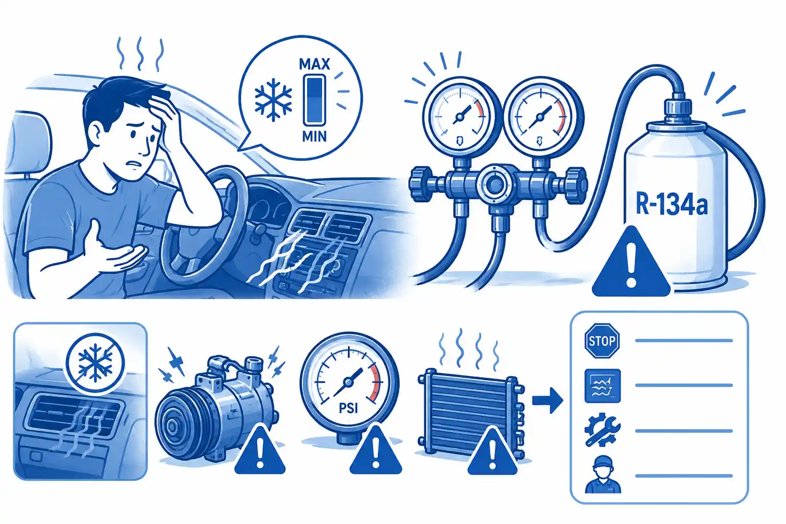overcharged car ac